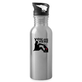 You are here - Trinkflasche mit integriertem Trinkhalm - Lightsilver - Rechts