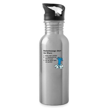 So parents get a back massage! - Water bottle with straw - silver - Right