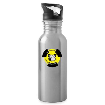 Sheep! Kein Neutron! - Trinkflasche mit integriertem Trinkhalm - Lightsilver - Rechts