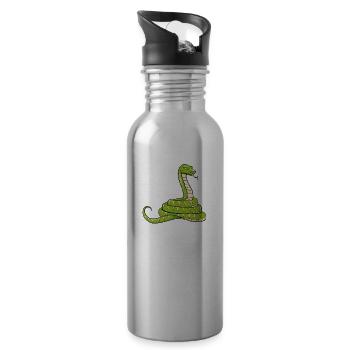 Schlange - Trinkflasche mit integriertem Trinkhalm - Lightsilver - Rechts