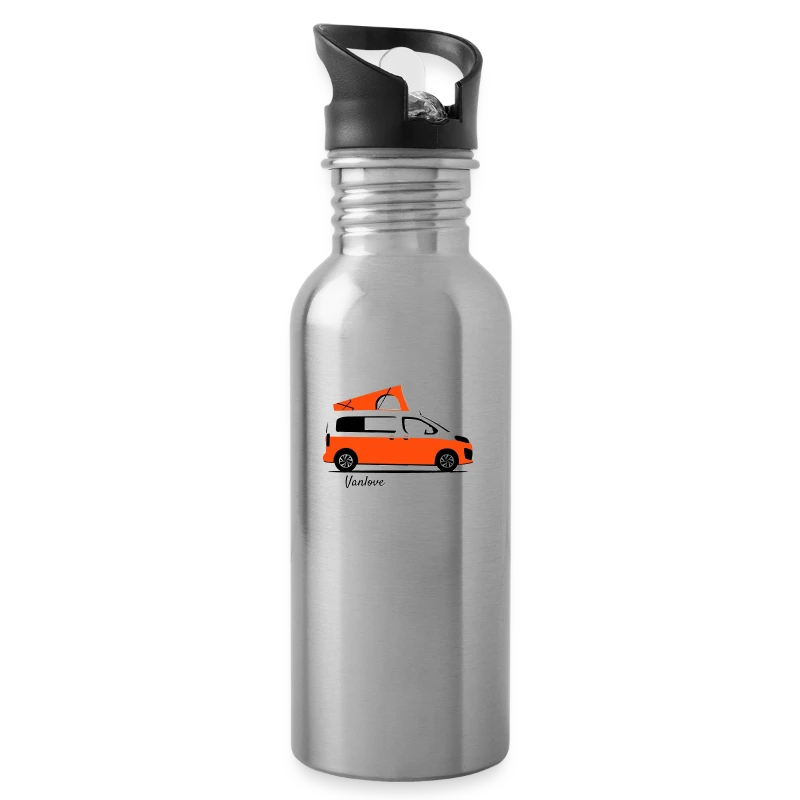Vanlove - Campster / Crosscamp Design - Trinkflasche mit integriertem Trinkhalm