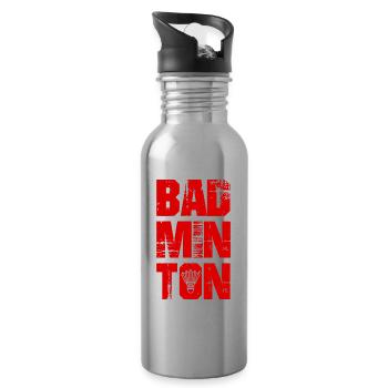Badminton Sports - Gourde avec paille intégrée - argent clair - Droite