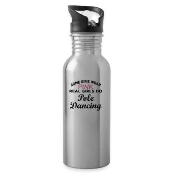 Dancing Dance Music - Trinkflasche mit integriertem Trinkhalm - Lightsilver - Rechts