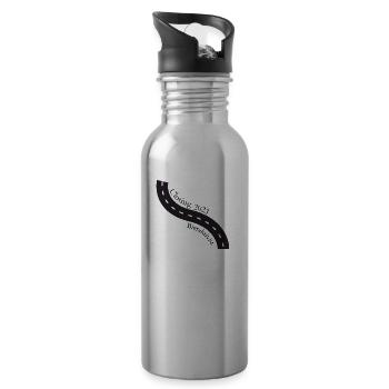 Bieraktivist! Party, Mallorca, Karneval, JGA! - Trinkflasche mit integriertem Trinkhalm - Lightsilver - Rechts