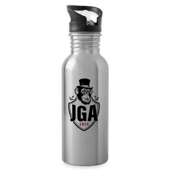 Junggesellen Abschied 2024 Affe Bräutigam Jga - Trinkflasche mit integriertem Trinkhalm - Lightsilver - Rechts