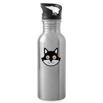 cat - Trinkflasche mit integriertem Trinkhalm - Lightsilver - Rechts