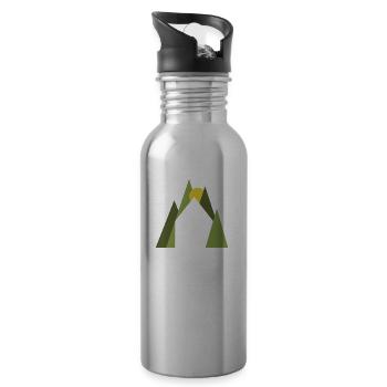 Bibelfreizeitheim Gemünden Taunus (Neues Logo) - Trinkflasche mit integriertem Trinkhalm - Lightsilver - Rechts
