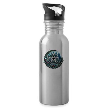 Jul-Pentakel - Trinkflasche mit integriertem Trinkhalm - Lightsilver - Rechts