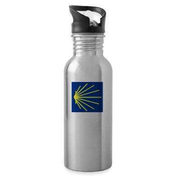 Jakobsweg - Trinkflasche mit integriertem Trinkhalm - Lightsilver - Rechts