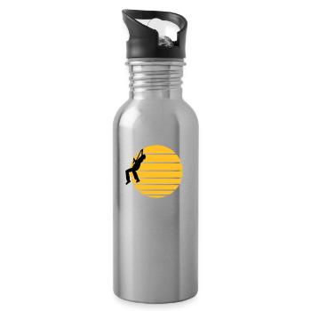 Kletterer - Trinkflasche mit integriertem Trinkhalm - Lightsilver - Rechts