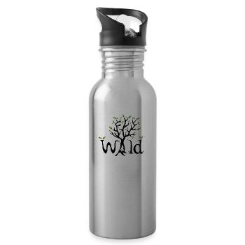 Wald Baum Natur Laub Geschenke Laub Blätter - Trinkflasche mit integriertem Trinkhalm - Lightsilver - Rechts