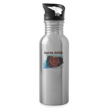 SAINTE SARAH - Gourde avec paille intégrée - argent clair - Droite