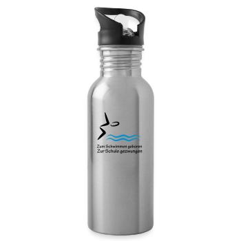 schwimmen - Trinkflasche mit integriertem Trinkhalm - Lightsilver - Rechts