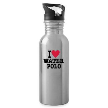 waterpolo - Water bottle with straw - silver - Right