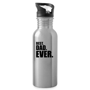 Best Dad Ever - Gourde avec paille intégrée - argent clair - Droite