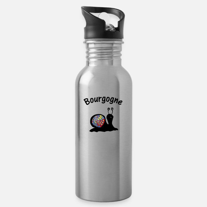 Bourgogne - Gourde avec paille intégrée - argent clair