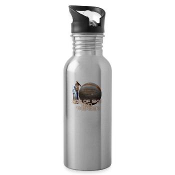 Zeus/Jupiter - God of Sky and Thunder - Water bottle with straw - silver - Right