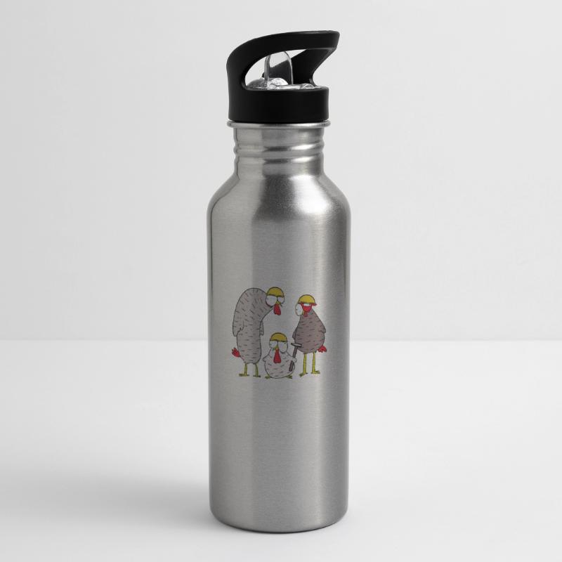 Construction Site Construction Client Deployment Team Hammer Water bottle with straw