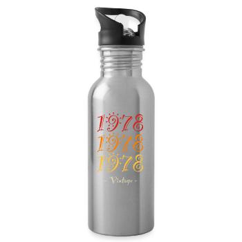 1978 vintage - Water bottle with straw - silver - Right