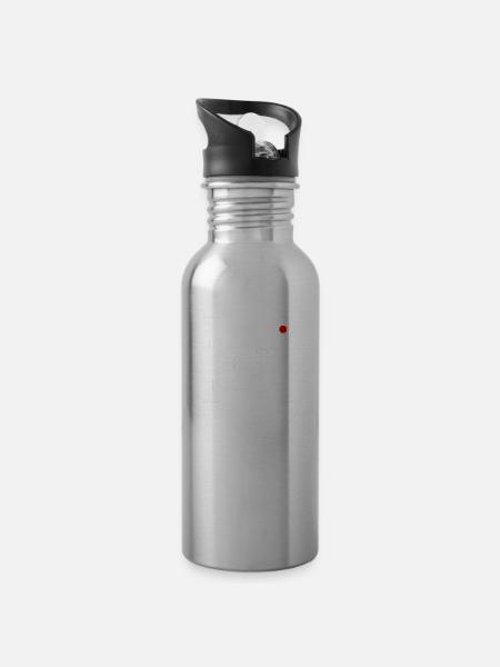 Hallo, Guten Tag - Trinkflasche mit integriertem Trinkhalm - Lightsilver