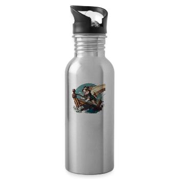 Liko le chien pirate - Gourde avec paille intégrée - argent clair - Droite