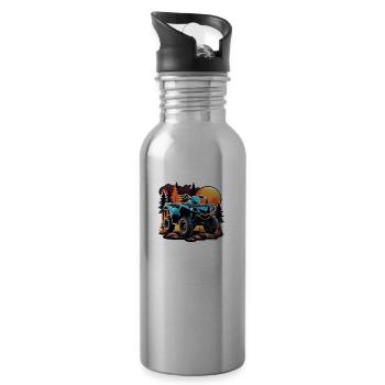 Quad & Off-Road - Water bottle with straw - silver - Right