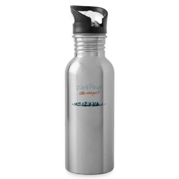 Benjamin - Keine Panik. Alles wird gut - Trinkflasche mit integriertem Trinkhalm - Lightsilver - Rechts