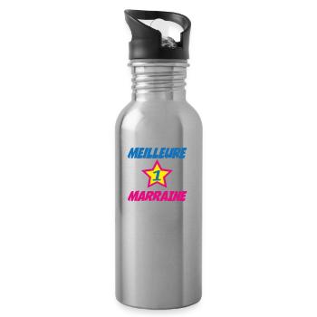 MEILLEURE MARRAINE - Gourde avec paille intégrée - argent clair - Droite