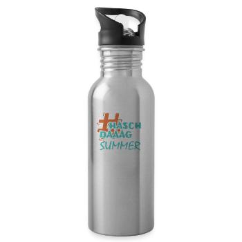 Buzzer - Water bottle with straw - silver - Right