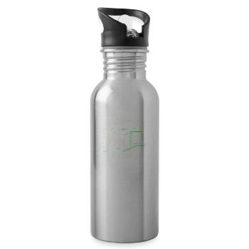 Tabellenkalkulationen sind meine Liebessprache - Trinkflasche mit integriertem Trinkhalm - Lightsilver - Rechts