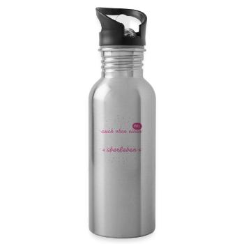 Niemals ohne ISLÄNDER - Trinkflasche mit integriertem Trinkhalm - Lightsilver - Rechts