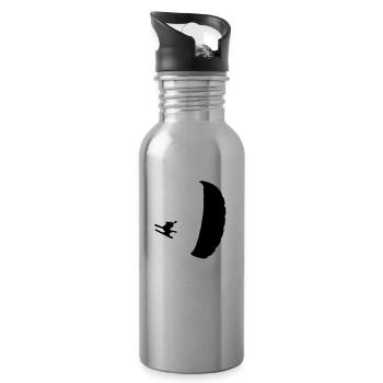 Speedflying / Speedriding /Speedgliding - Water bottle with straw - silver - Right