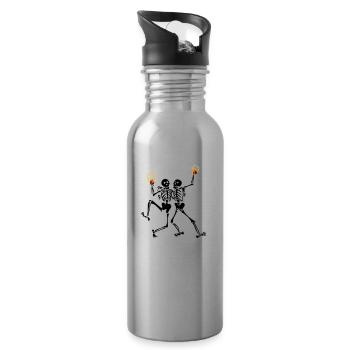 Skelette tun java - Trinkflasche mit integriertem Trinkhalm - Lightsilver - Rechts