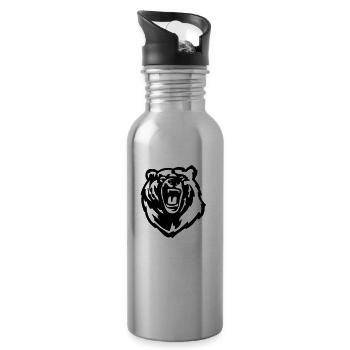 roaring_bear - Trinkflasche mit integriertem Trinkhalm - Lightsilver - Rechts