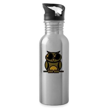 OWL sunglasses - Water bottle with straw - silver - Right