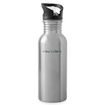 saubär sauber schmutz stark geschenk freund kumpel - Trinkflasche mit integriertem Trinkhalm - Lightsilver - Rechts
