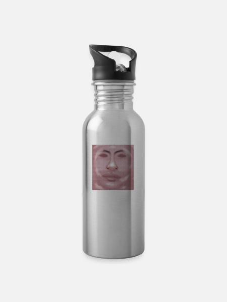 Haleine - Gourde avec paille intégrée - argent clair