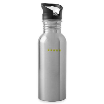 Craftsman Handyman Craft Tool Construction Site - Water bottle with straw - silver - Right
