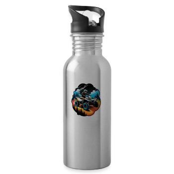 Quad & Off-Road - Water bottle with straw - silver - Right