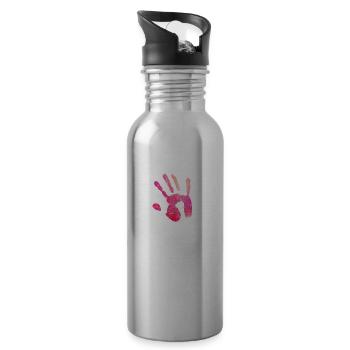 feel it touch it play it HANDBALL - Water bottle with straw - silver - Right