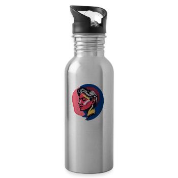 Poppy Wanda - Trinkflasche mit integriertem Trinkhalm - Lightsilver - Rechts