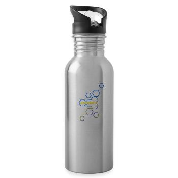 Name Anthony - Trinkflasche mit integriertem Trinkhalm - Lightsilver - Rechts