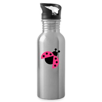 coccinelle - Gourde avec paille intégrée - argent clair - Droite