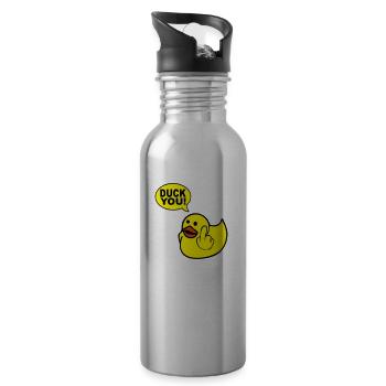 duck you - Trinkflasche mit integriertem Trinkhalm - Lightsilver - Rechts