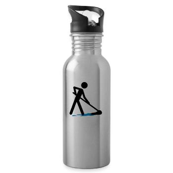 Cleaning The Floor - Trinkflasche mit integriertem Trinkhalm - Lightsilver - Rechts