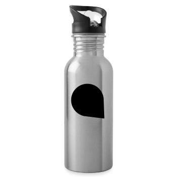 Bubble 1c - Gourde avec paille intégrée - argent clair - Droite