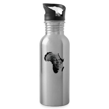 Nelson Mandela - Gourde avec paille intégrée - argent clair - Droite