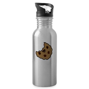 totes plaetzchen stueck - Trinkflasche mit integriertem Trinkhalm - Lightsilver - Rechts