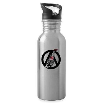 Anarchie - Gourde avec paille intégrée - argent clair - Droite