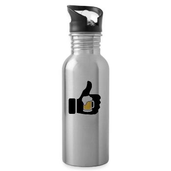 Nous liken bière - Gourde avec paille intégrée - argent clair - Droite